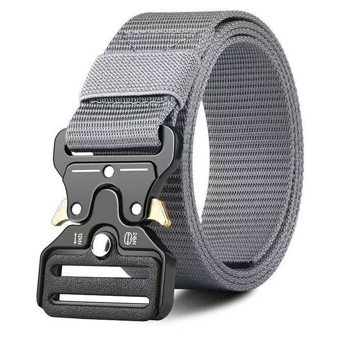 Cinturon Tactico de Lona para Hombre con Hebilla Automatica