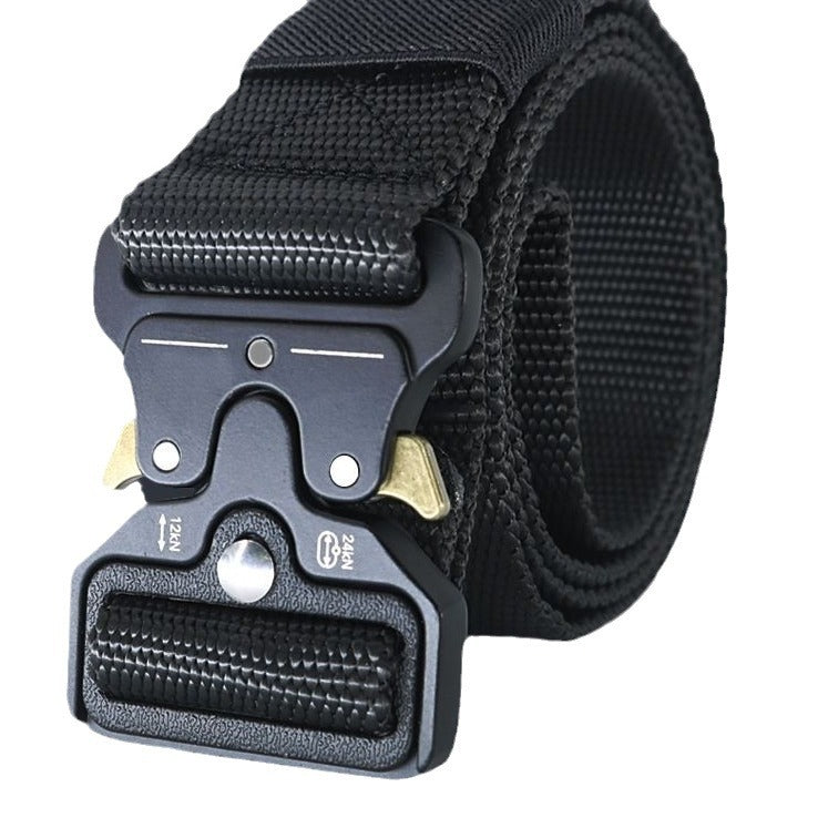 Cinturon Tactico de Lona para Hombre con Hebilla Automatica