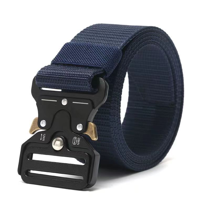 Cinturon Tactico de Lona para Hombre con Hebilla Automatica