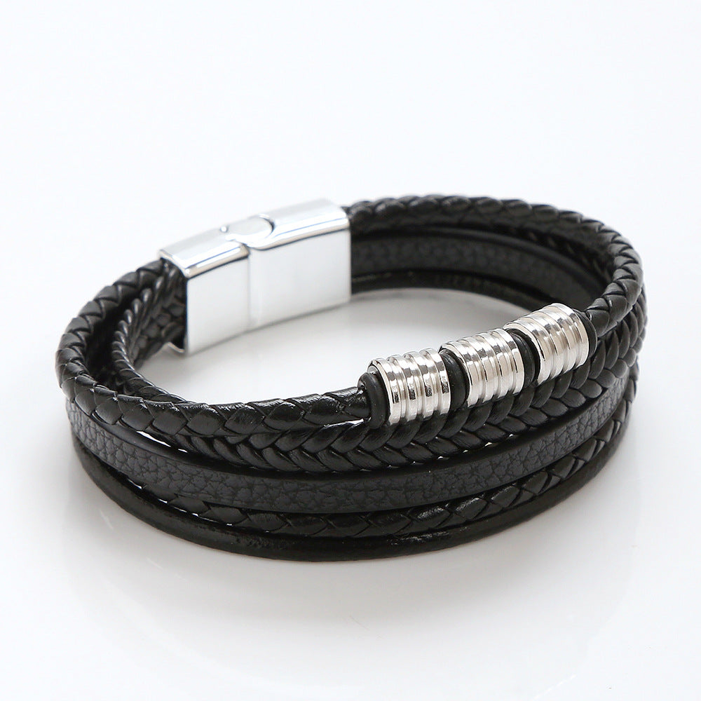 Pulsera de Cuero Trenzada a Mano