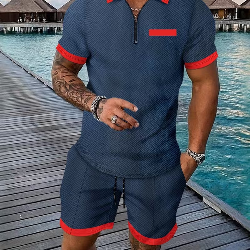 Conjunto de Polo con Cierre y Shorts