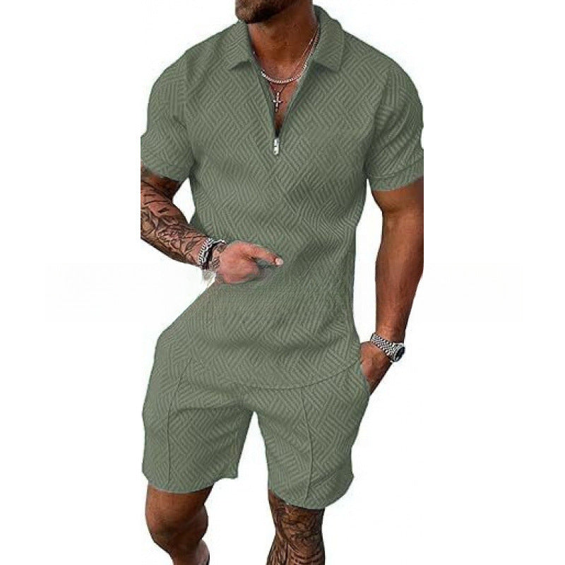 Conjunto de Polo con Cierre y Shorts