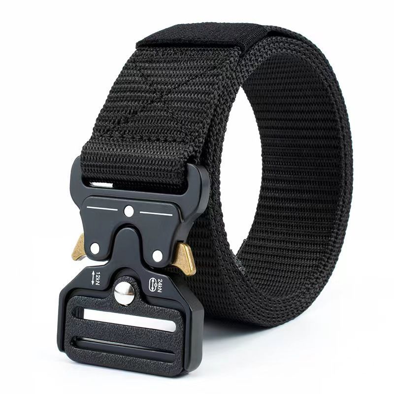 Cinturon Tactico de Lona para Hombre con Hebilla Automatica