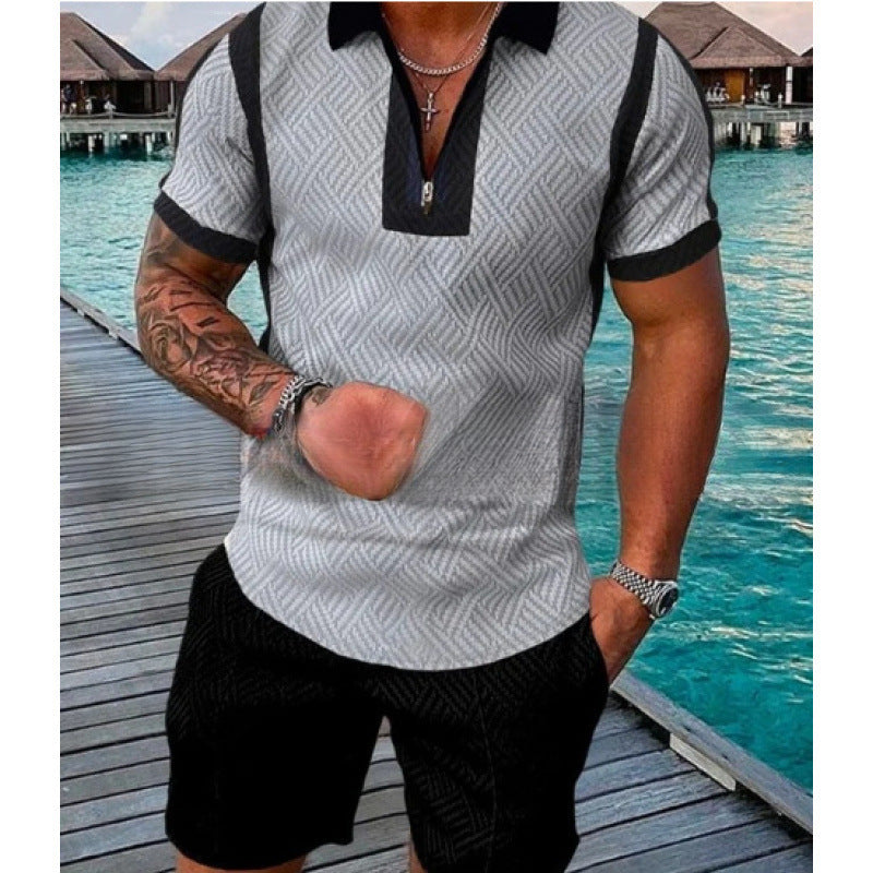 Conjunto de Polo con Cierre y Shorts