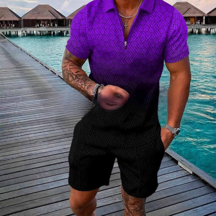 Conjunto de Polo con Cierre y Shorts
